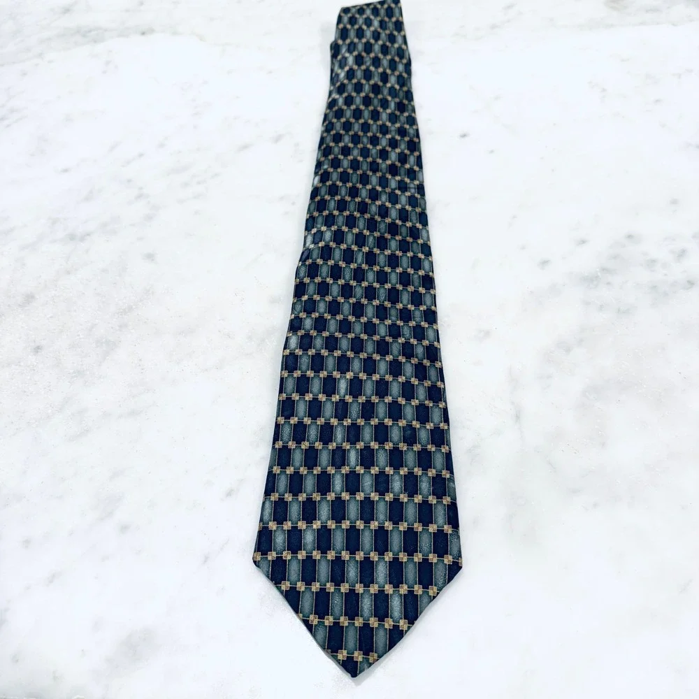 Raphael All Silk Necktie Geometric Pattern Designer Mens‎ Tie